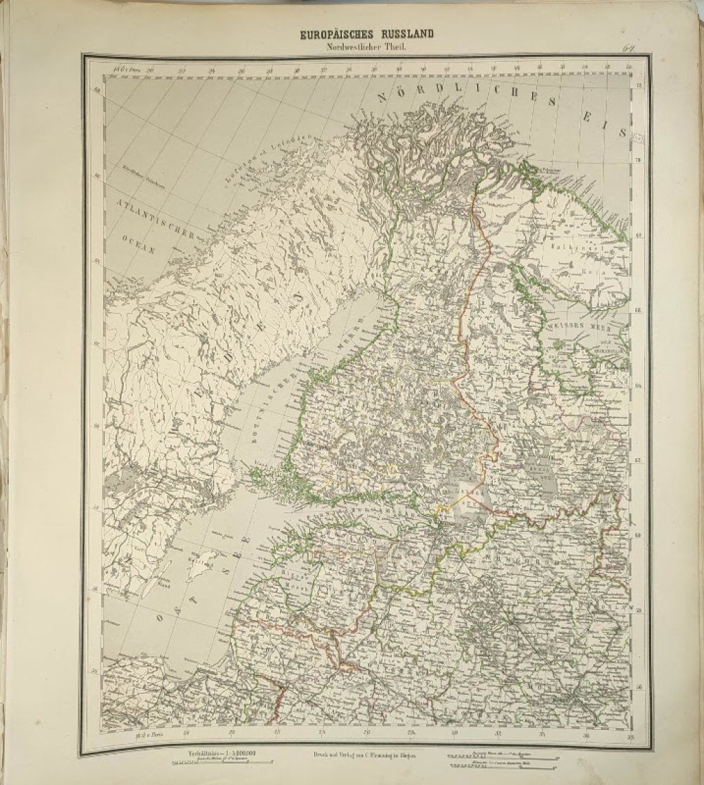 [mapa, 1879] Europaisches Russland Nordwestlicher Theil [Rosja europejska, część północno-zachodnia]