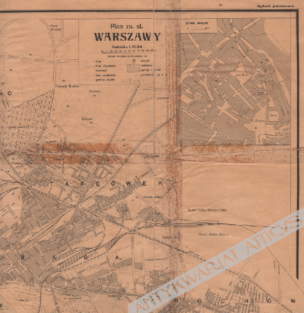[plan Warszawy, ok. 1935] Plan m. st. Warszawy