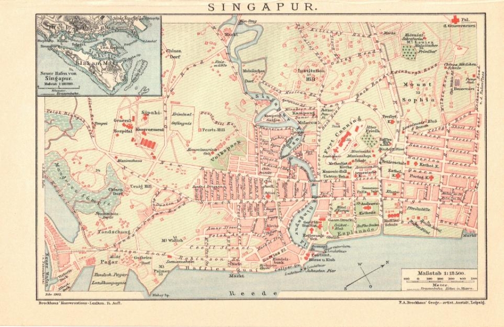 [plan miasta, 1903] Singapur. [city map]