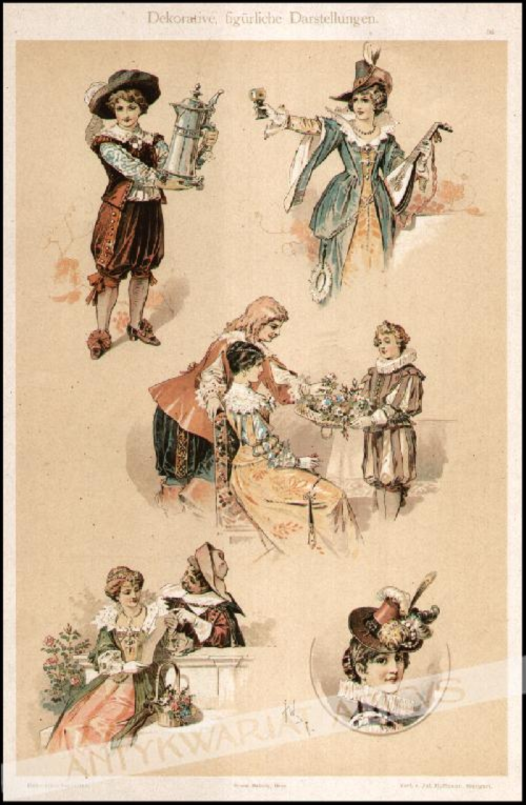 [rycina, 1895] Dekorative, figurliche Darstellungen