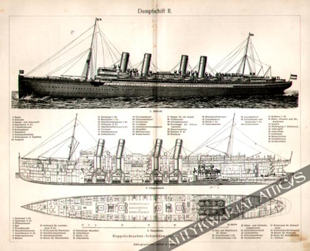 [rycina, ok. 1905] Dampfschiff I-II [parowiec]