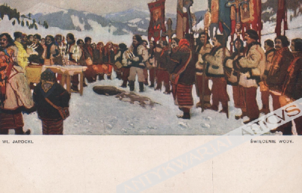 [pocztówka, 1912] Wł. Jarocki - Święcenie wody