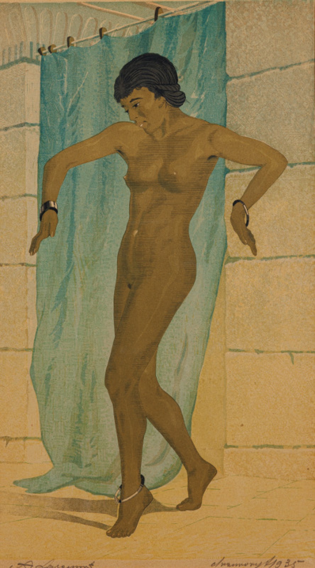 [drzeworyt barwny, 1935] Taniec brzucha