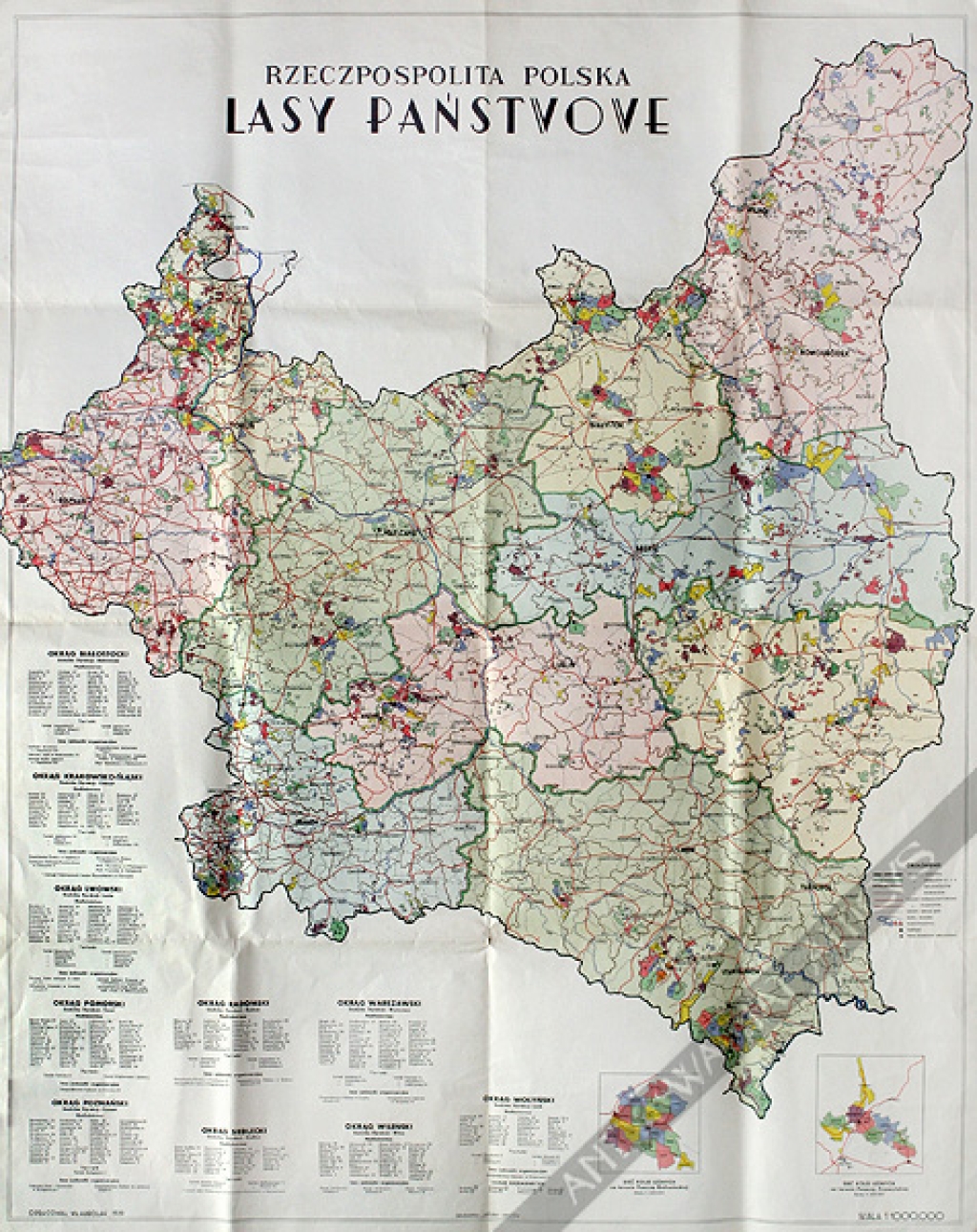 [mapa, Polska, 1939 r.] Lasy Państwowe. Rzeczpospolita Polska