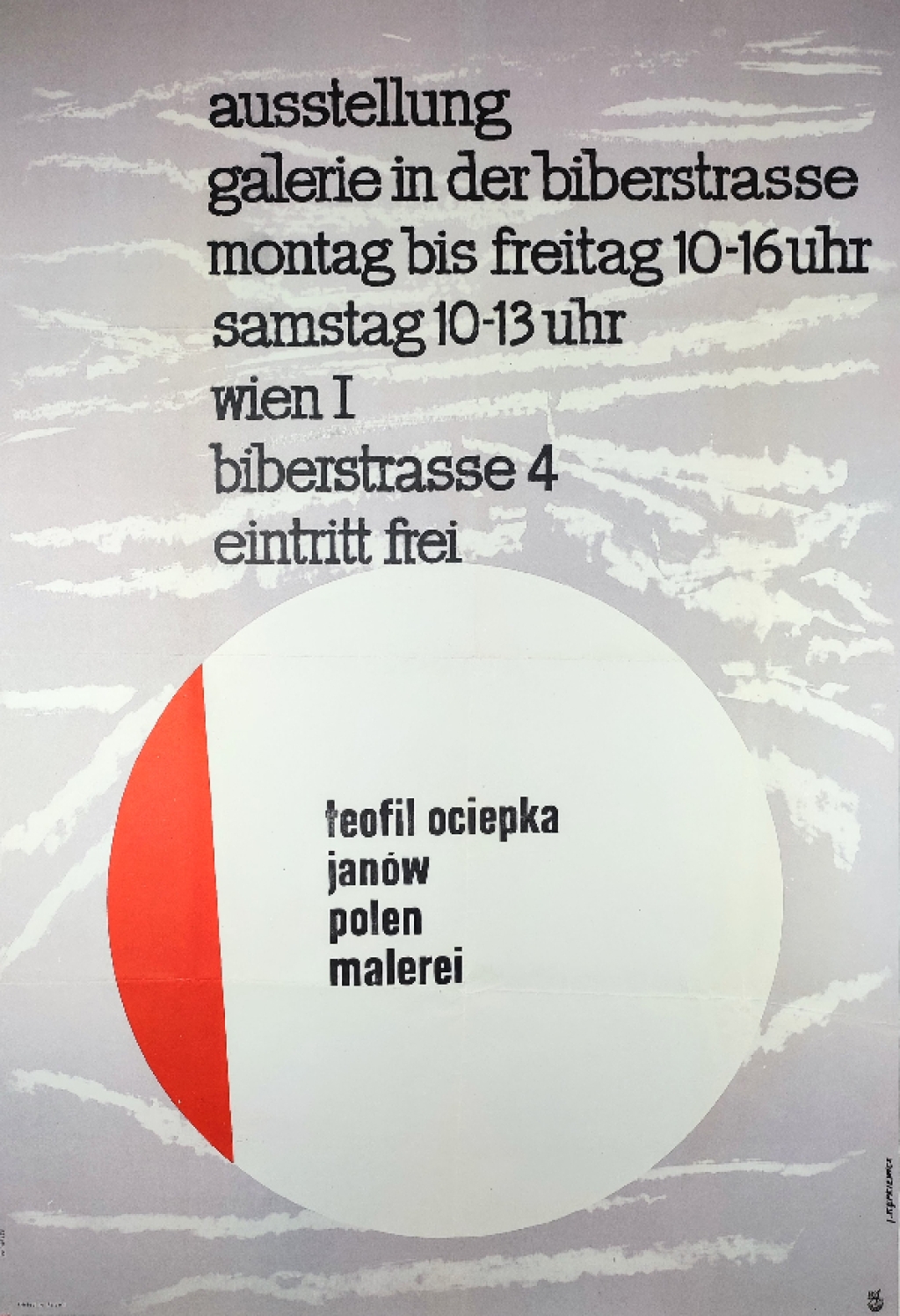 [plakat, lata 1970-te] Teofil Ociepka Janów Polen Malerei