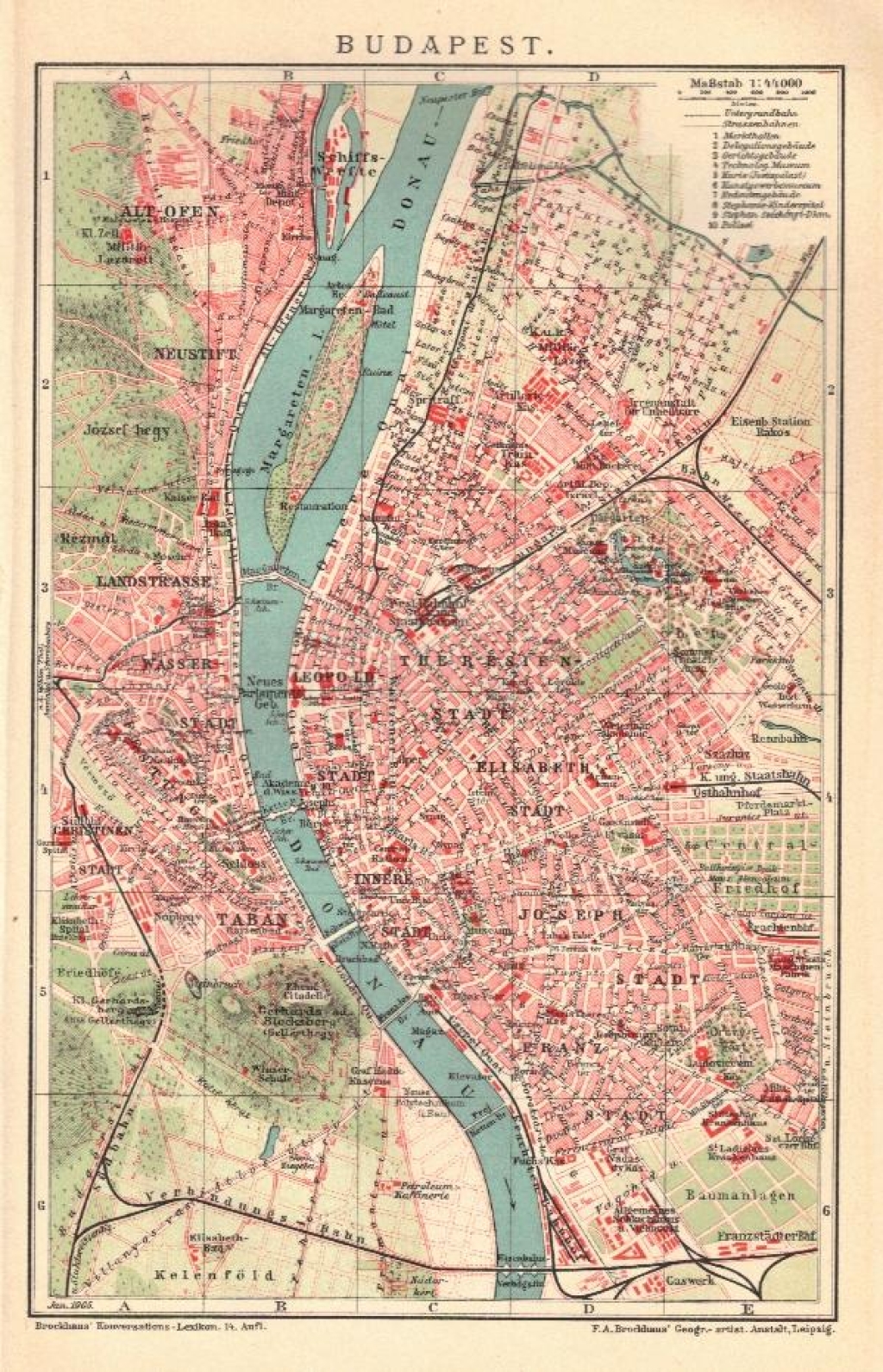 [mapa, Budapeszt, 1905] Budapest