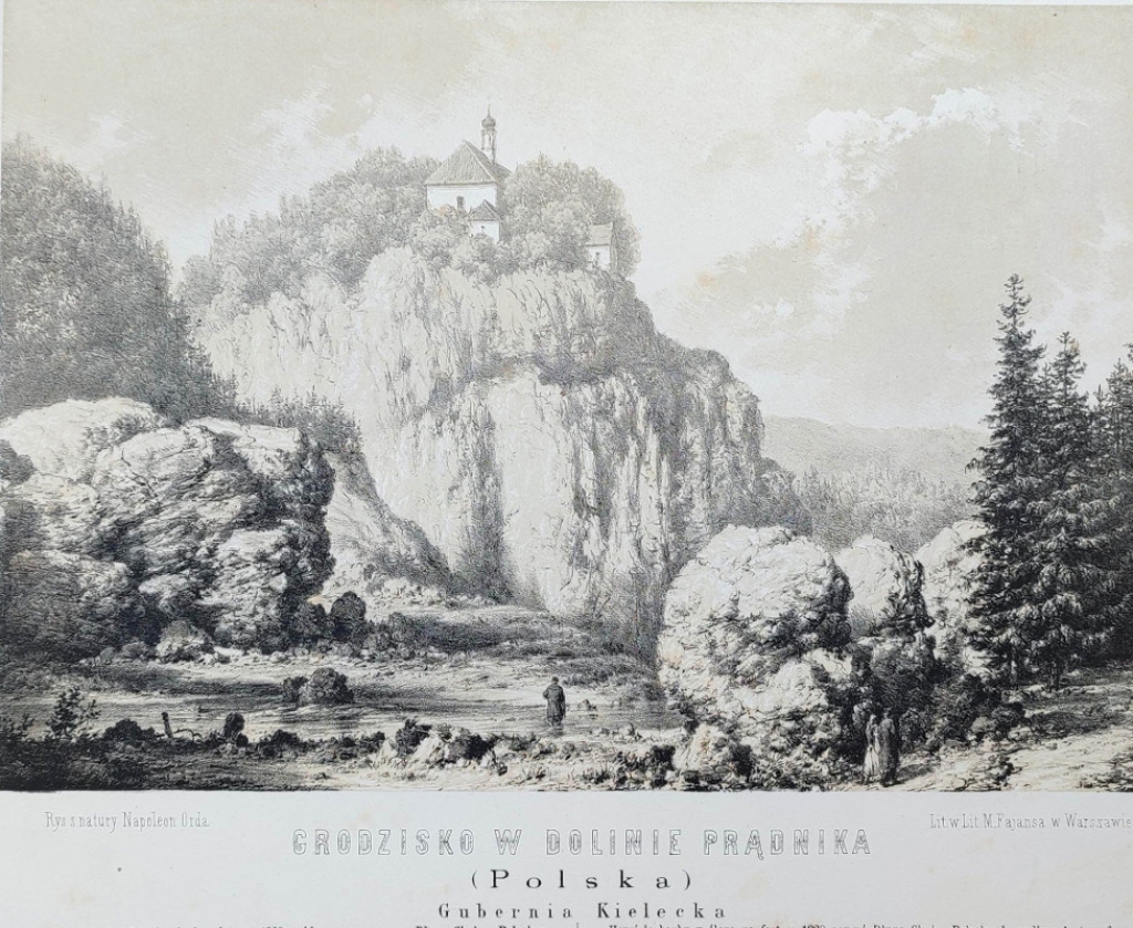 [rycina, 1882-1883] Grodzisko w Dolinie Prądnika (Polska) Gubernia Kielecka
