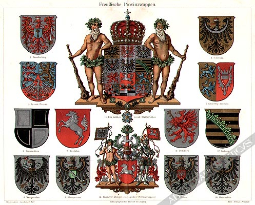 [rycina, 1900] Preussische Provinzwappen [Herby prowincji pruskich]