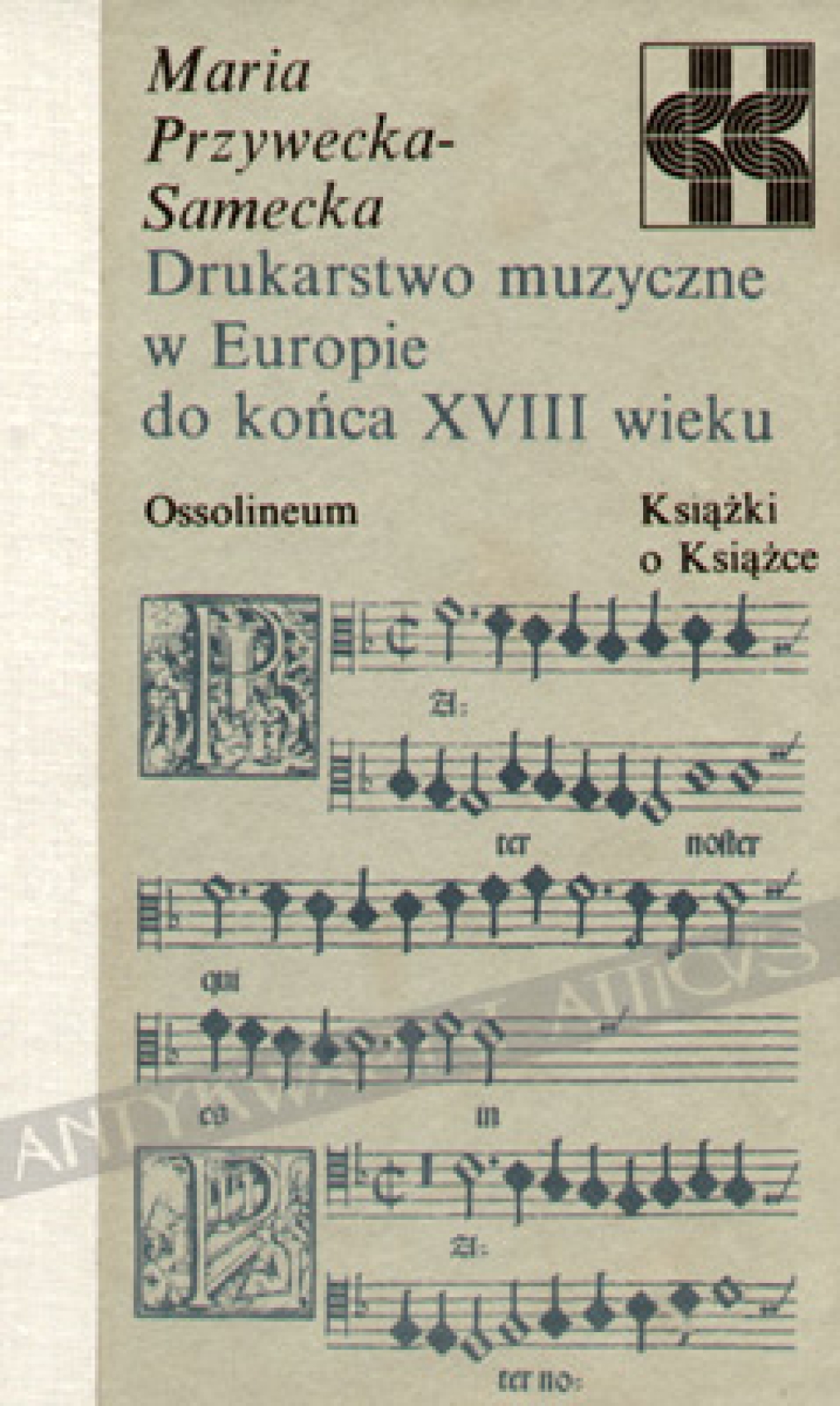 Drukarstwo muzyczne w Europie do końca XVIII wieku