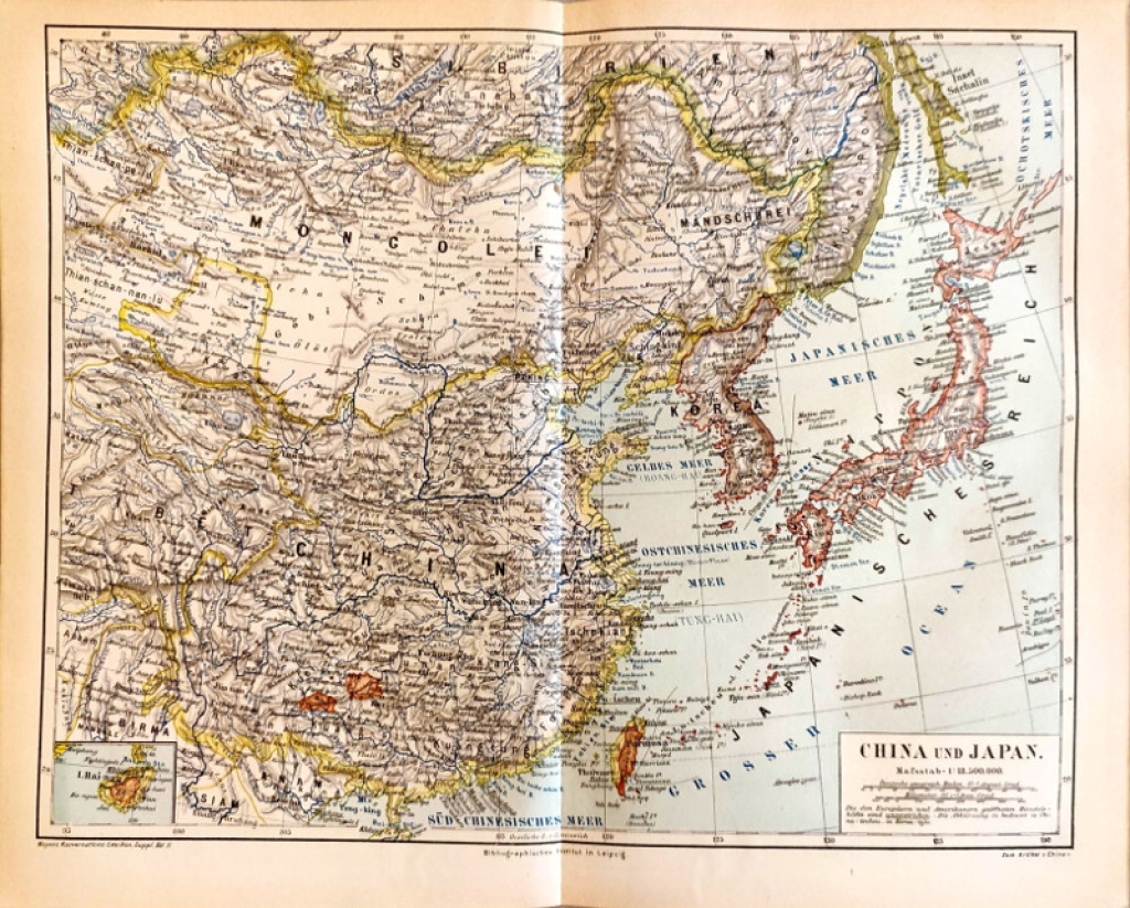 [mapa, 1881] China und Japan [Chiny, Japonia]
