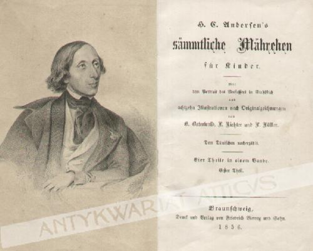 Sämmtliche Mährchen (sämtliche Märchen) für Kinder mit dem Portrait des Verfassers im Stahlstich