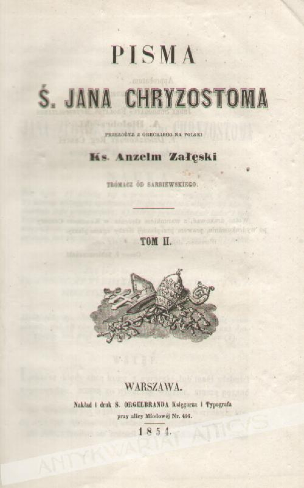 Pisma Ś. Jana Chryzostoma, tom II.