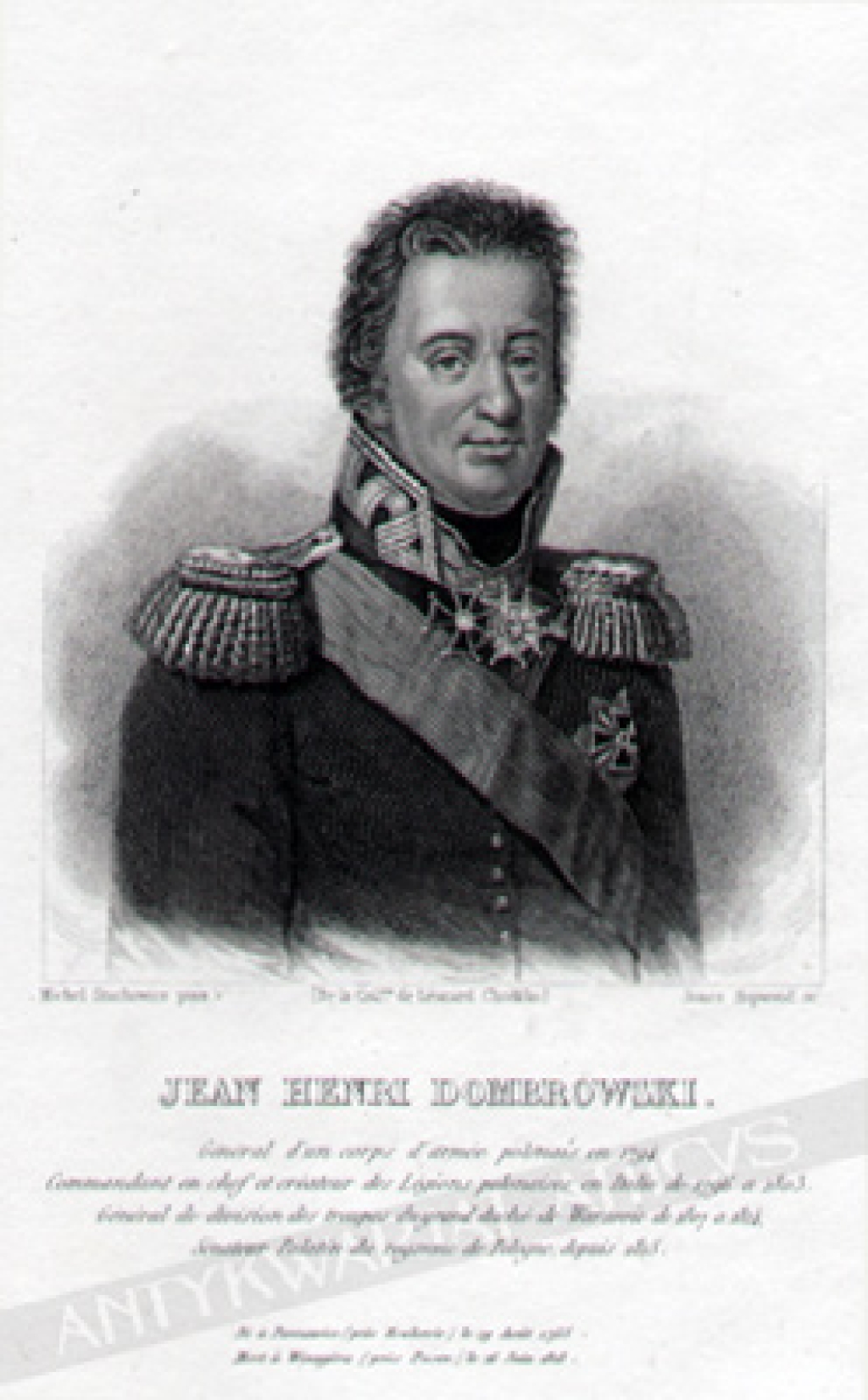 [rycina, ok. 1835-37] Jean Henri Dombrowski [Jan Henryk Dąbrowski]