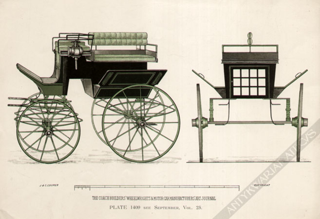 [rycina, ok. 1890] The Coach Builders Wheelwrights & Motor Car Manufacturers Art Journal Plate 1409