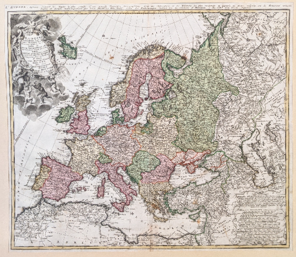[mapa, Europa, 1743] Europa. Secundum legitimas projectionis stereographieae regulas...