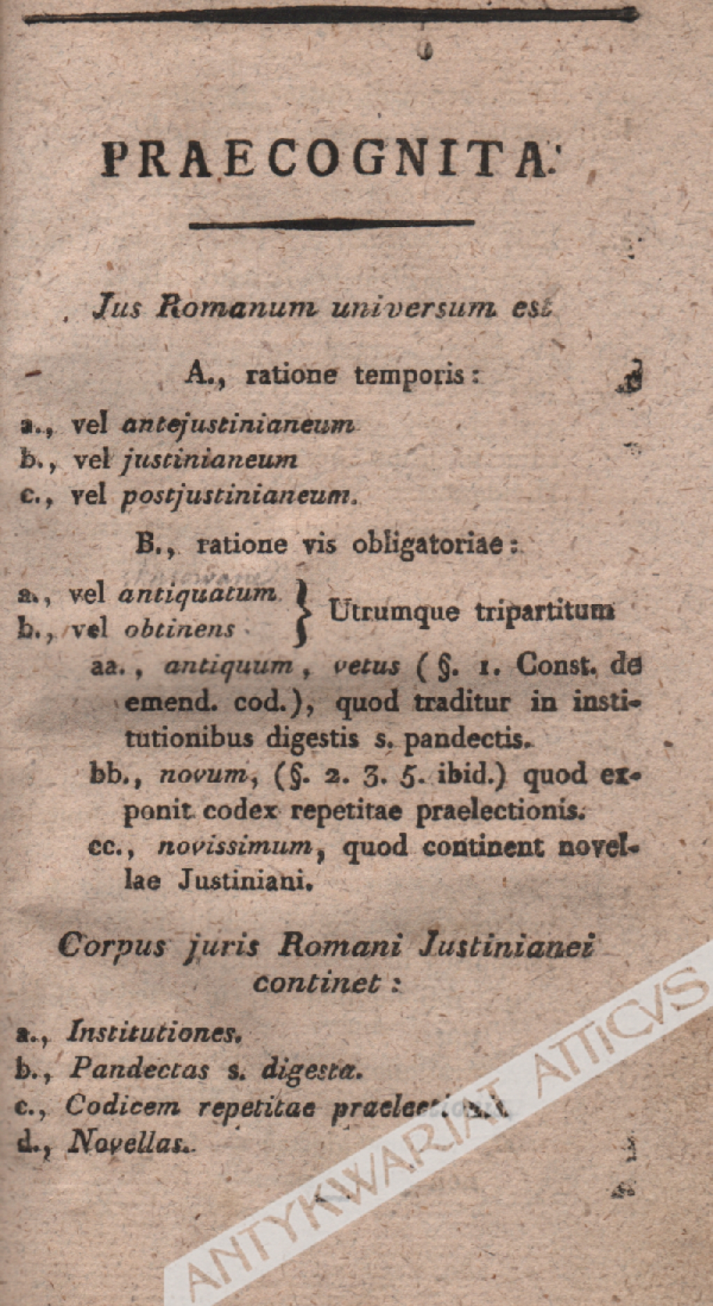 [Lineamenta Juris Romani ad ordinem Institutionum Justiniani Imperatoris digesta]