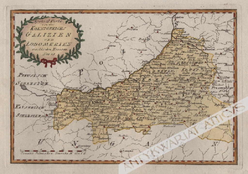 [mapa, Galicja, część zachodnia, 1789] Spezial Karte von des Koenigreichs Galizien und Lodomerien westlichen Kreisen. Nro. 35