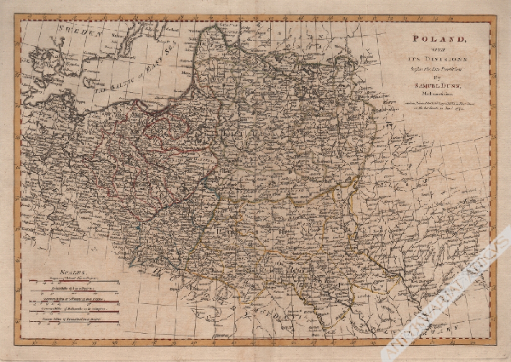 [mapa, Polska, 1774] Poland, with its Divisions before the late Partition