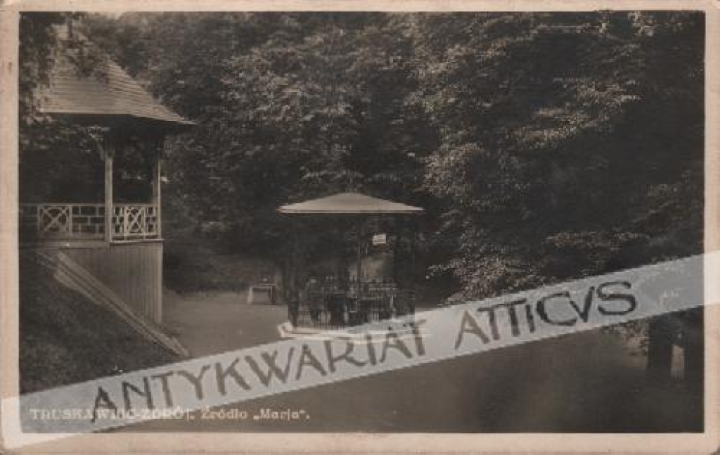 [pocztówka, ok. 1929] Truskawiec-Zdrój. Źródło "Marja"