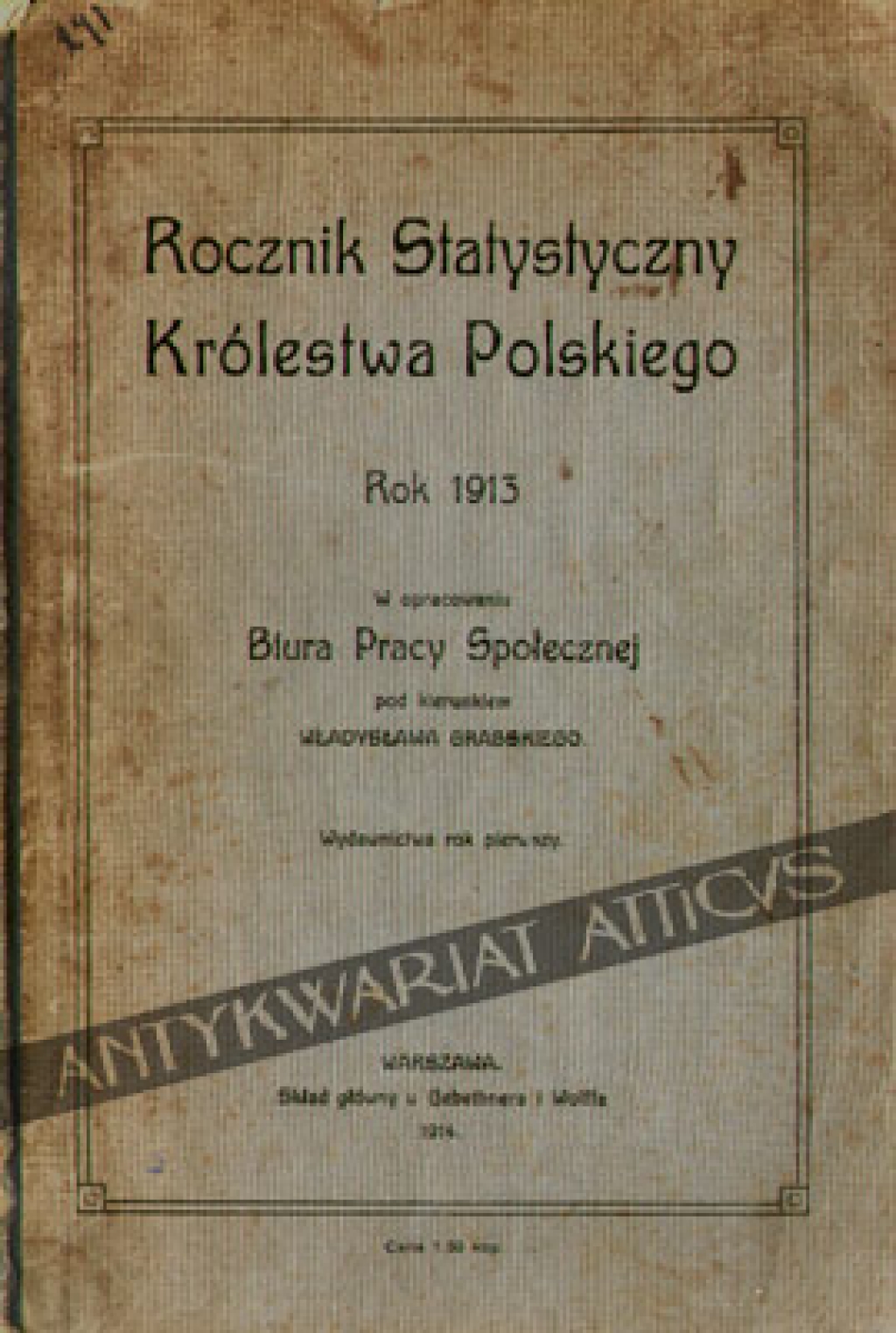 Rocznik Statystyczny Królestwa Polskiego. Rok 1913 