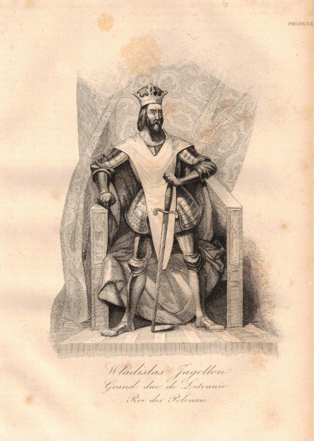 [rycina, ok. 1840] Wladislas Jagellon. Grand duc de Litvanie. Roi des Polonais [Władysław Jagiełło]