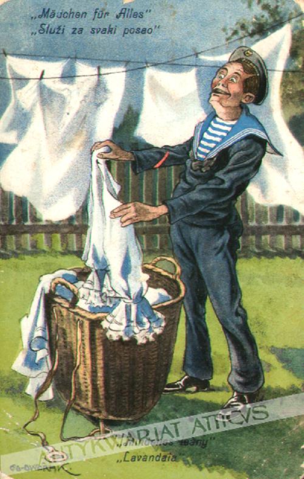 [pocztówka, 1914] Madchen fur Alles [Służąca do wszystkiego]
