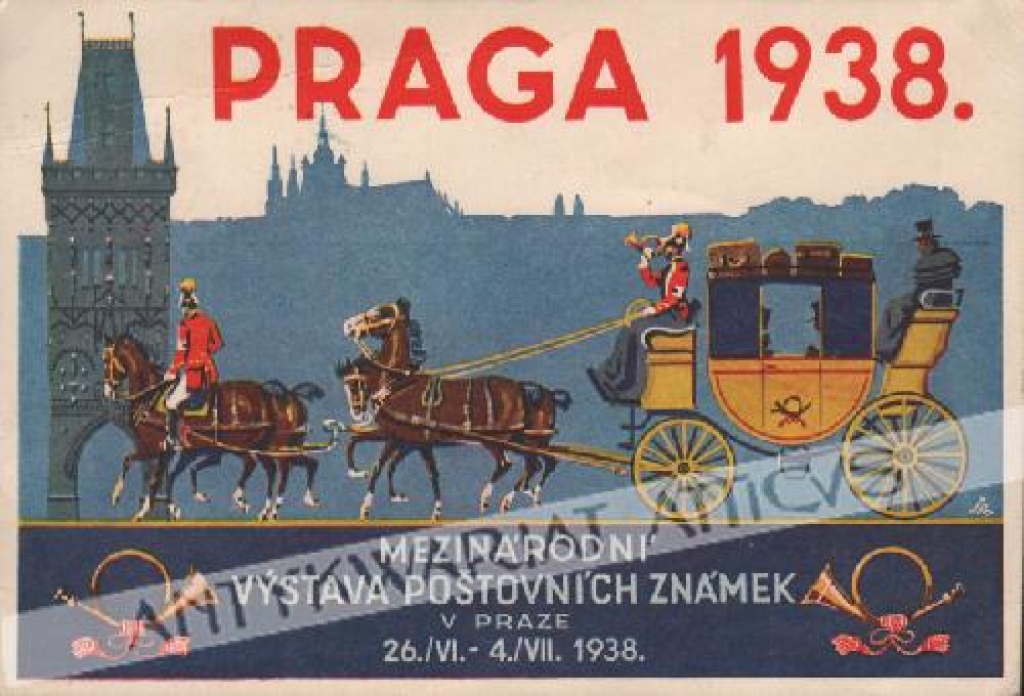 [pocztówka, 1938] Praga 1938. Mezinarodni Vystava Postovnich Znamek v Praze 26./VI - 4.?VII 1938