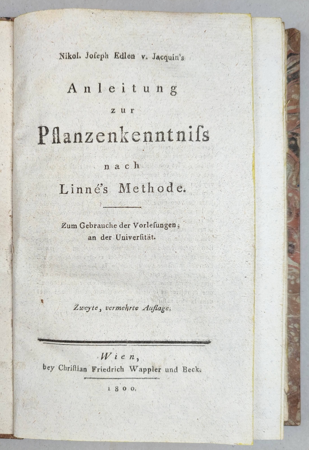 Anleitung zur Pflanzenkenntniß nach Linné's Methode. Zum Gebrauche der Vorlesungen, an der Universität.