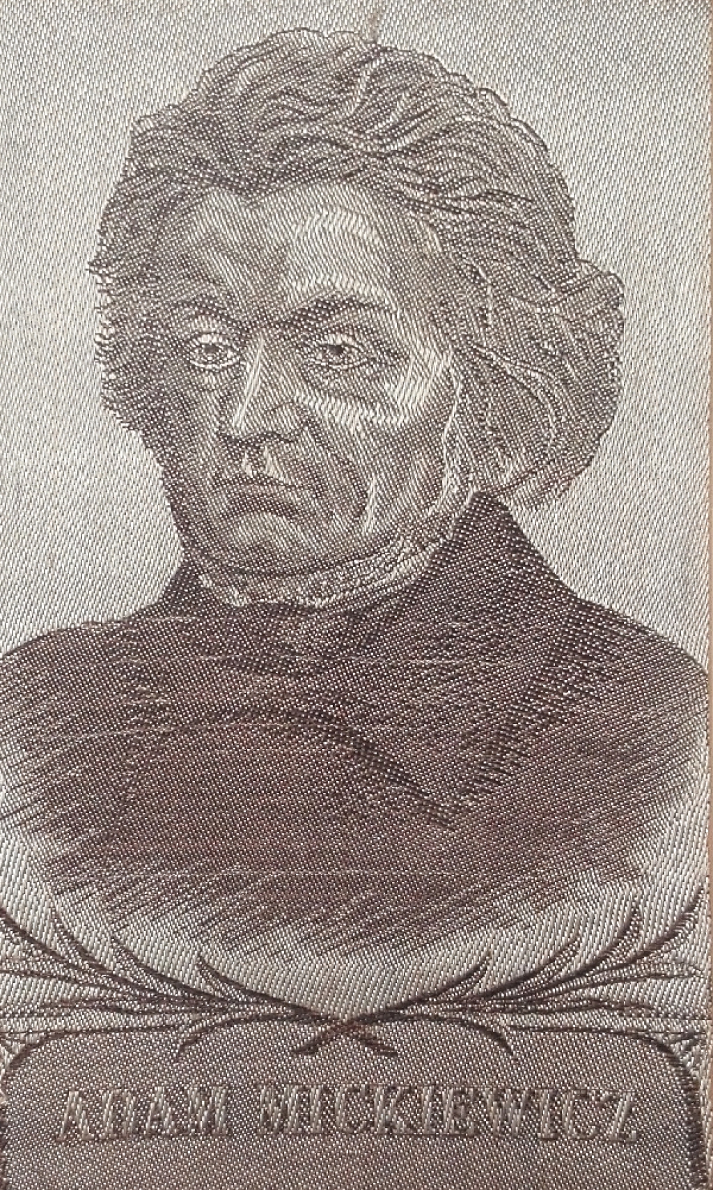 [portret na jedwabiu, 1933] Adam Mickiewicz