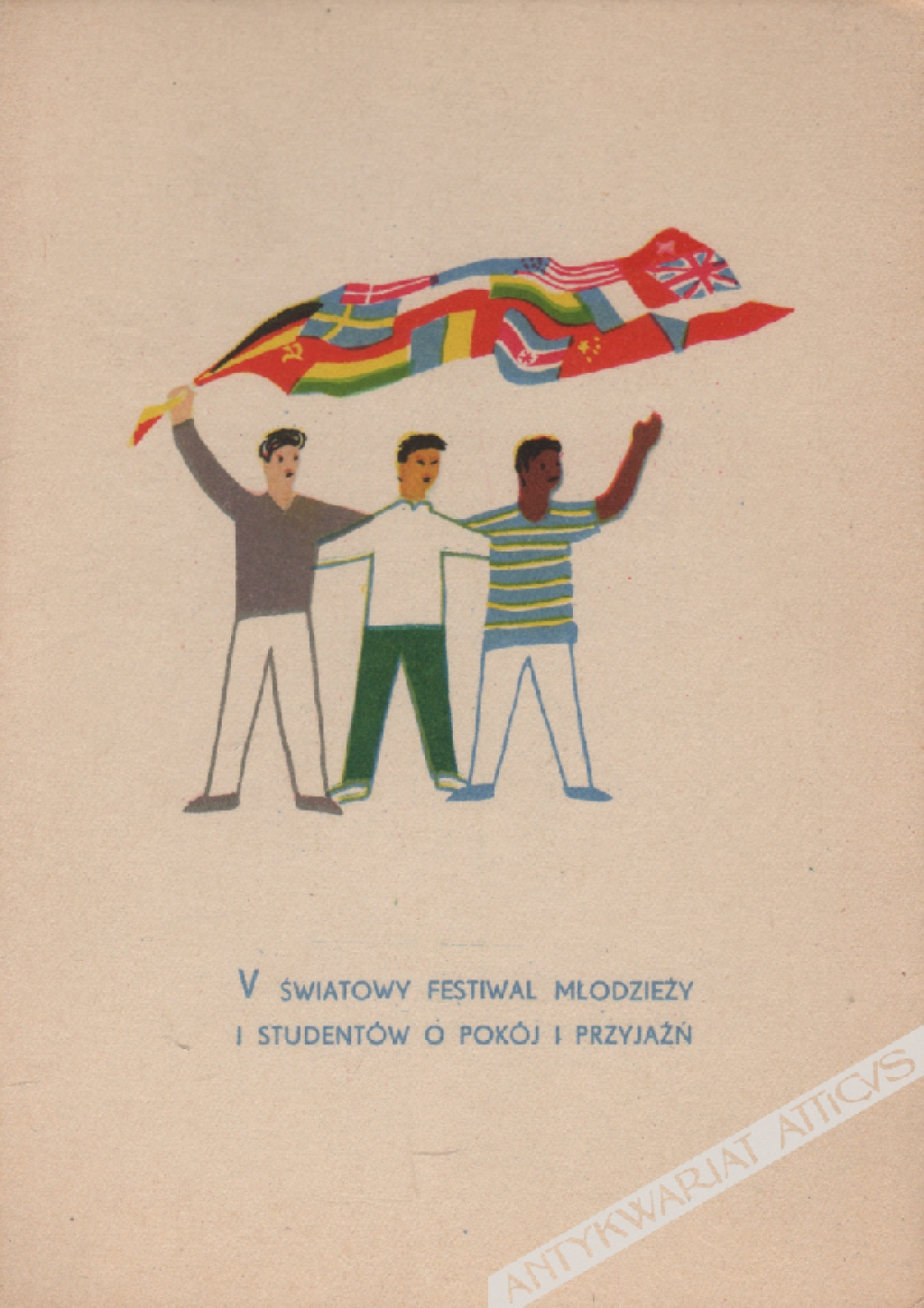 [pocztówka, 1955] V swiatowy Festiwal Młodzieży i Studentów o Pokój i Przyjaźń