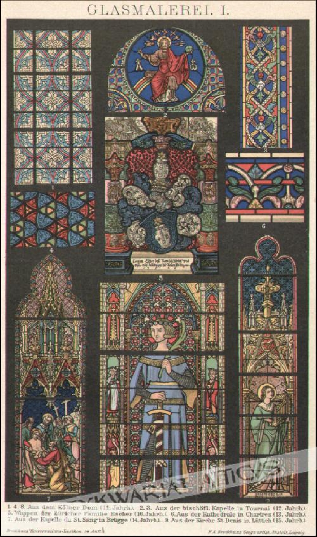 [rycina, 1902] Glasmalerei I  [witraże]