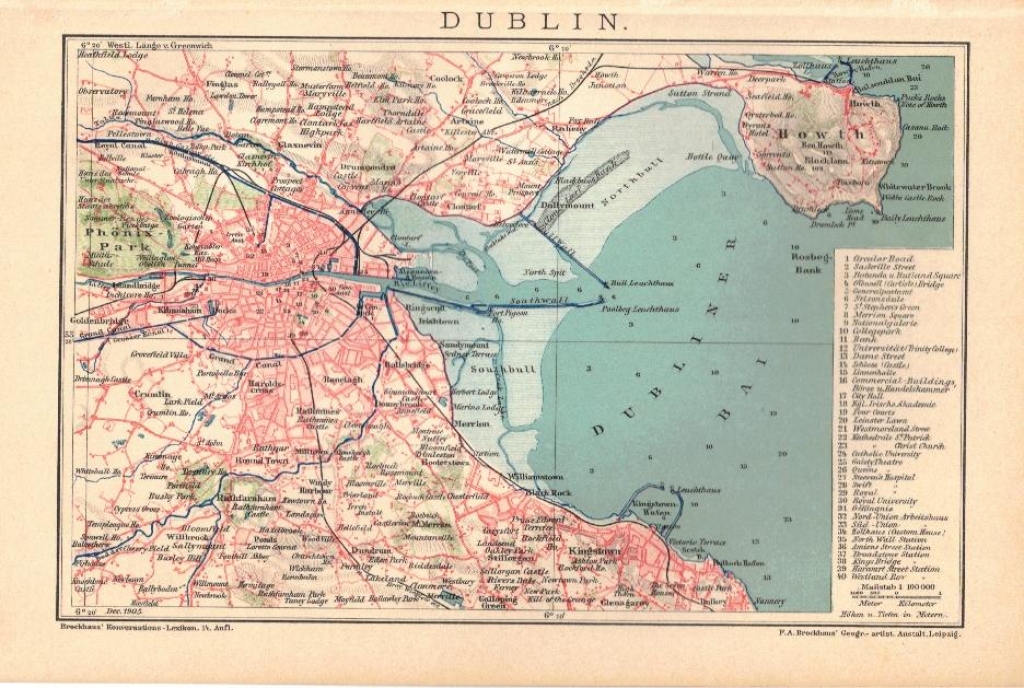 [plan, 1905] Dublin. [Dublin i okolice]