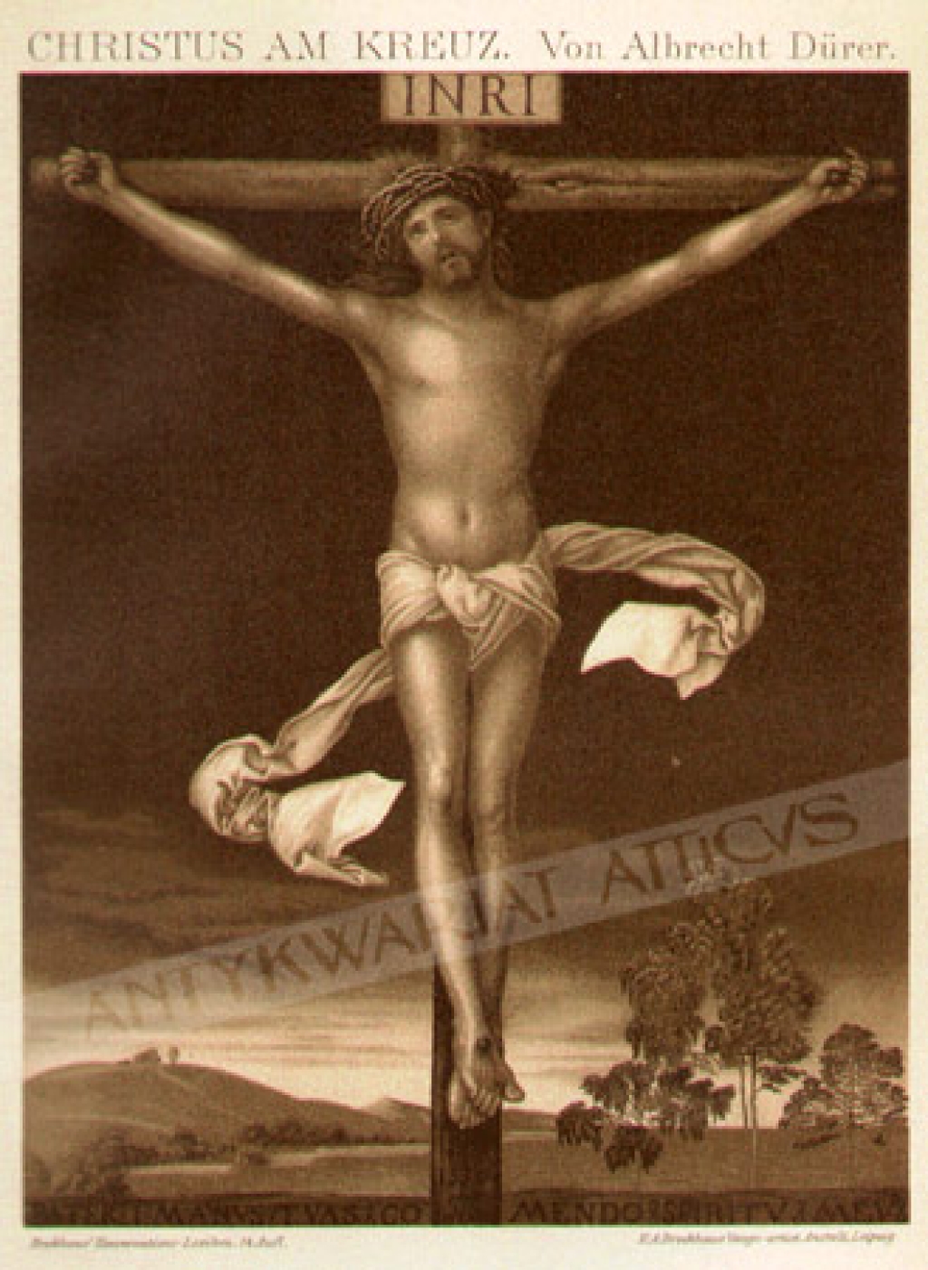[rycina, 1893] Christus am Kreuz. Von Albrecht Durer
