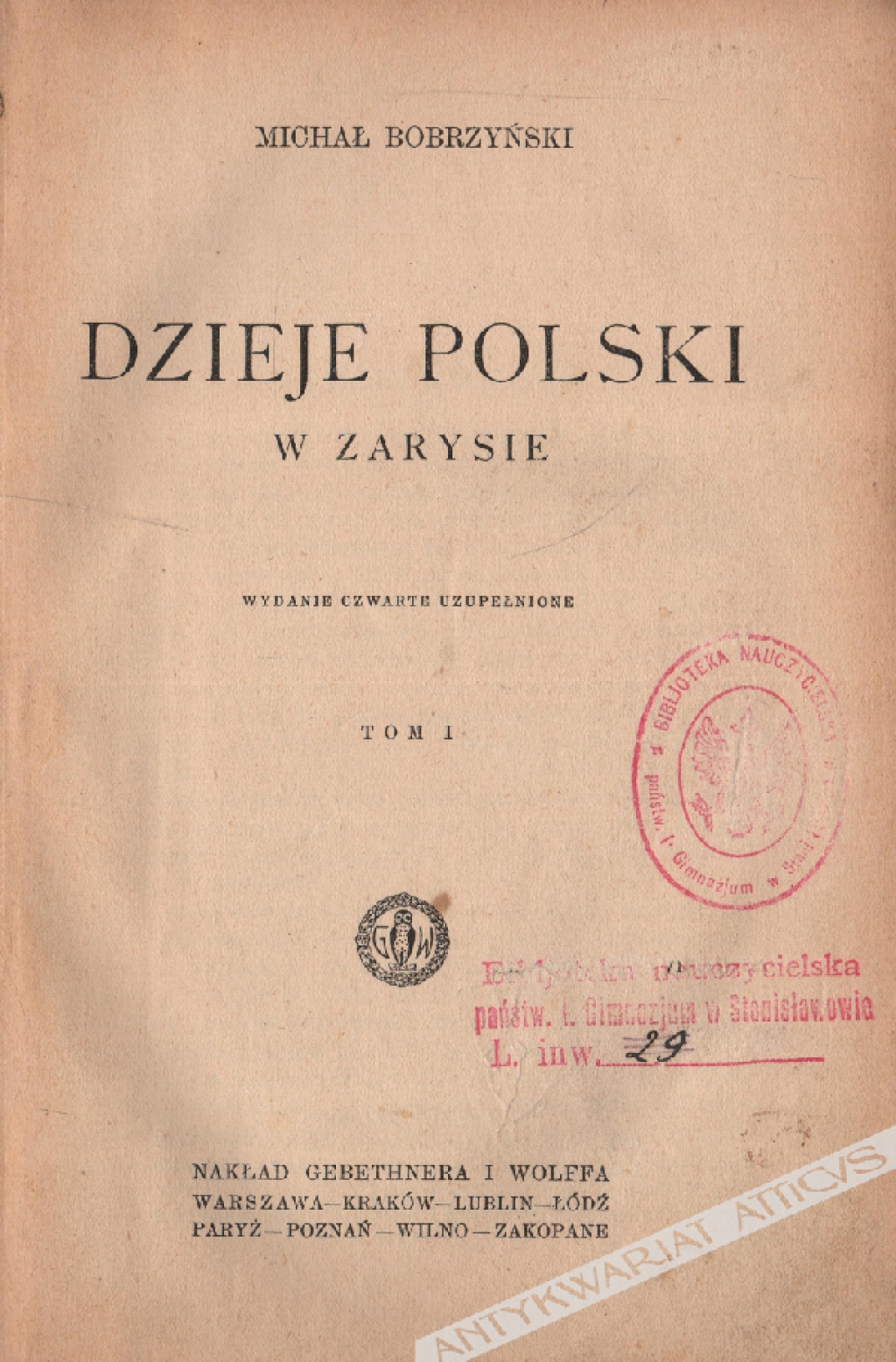 Dzieje Polski w zarysie, t. I-II