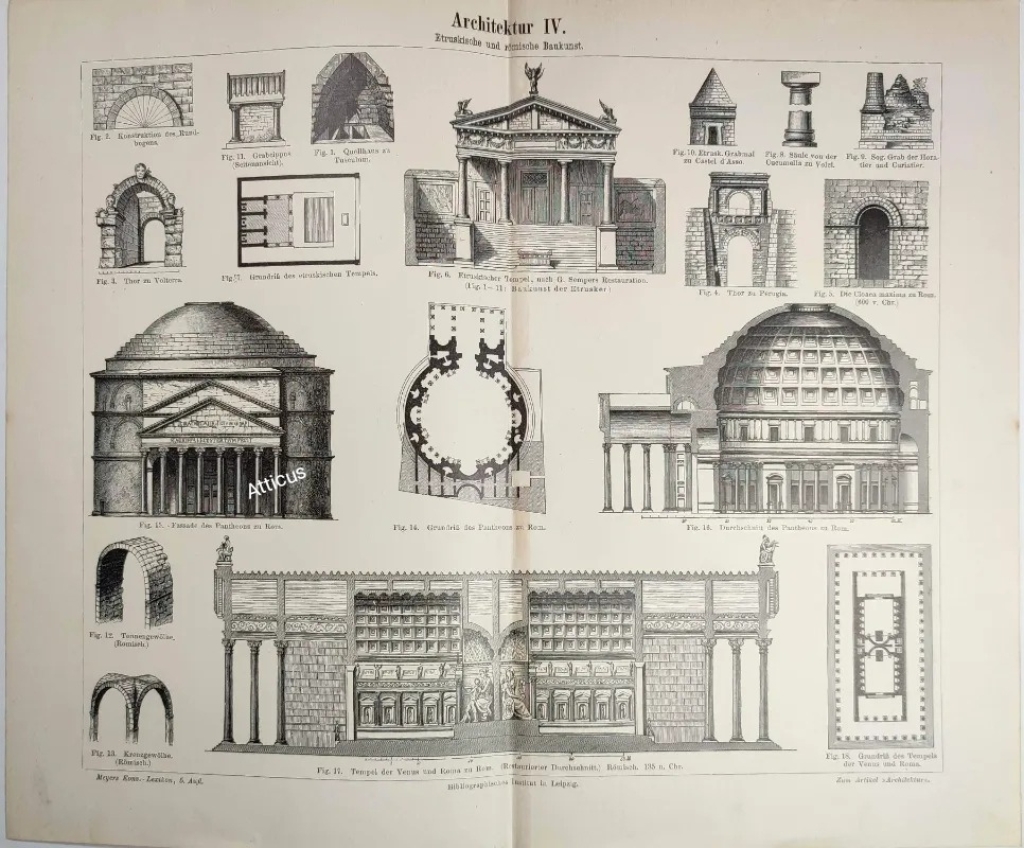[rycina 1896] Architektur IV: Etruskische und romische Baukunst [architektura etruska i rzymska