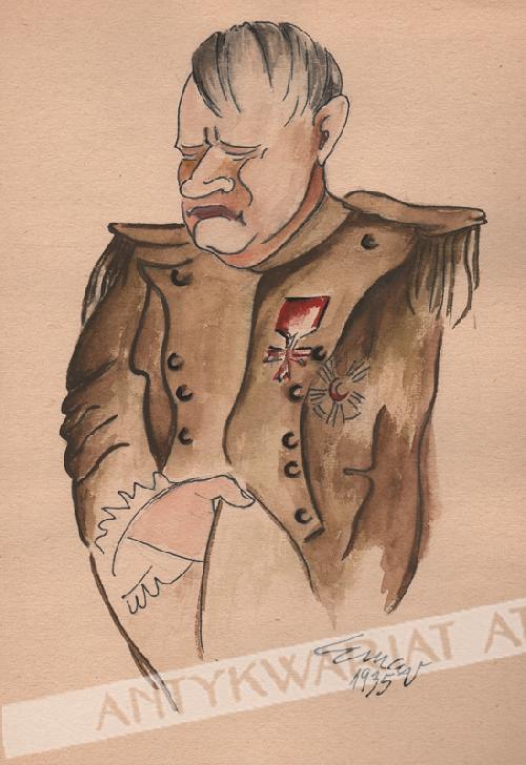 [rysunek, 1935] Stefan Jaracz jako Napoleon