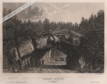 [rycina, ok. 1860] Pierre Pertuis bei Tavannes (Schweiz)  [brama skalna obok Tavannes, kanton Berno, Szwajcaria]