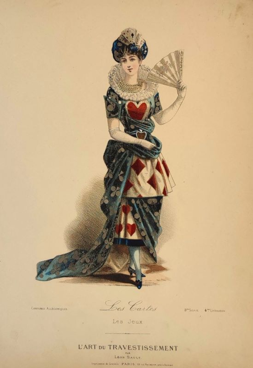 [rycina, ok. 1880] Les Cartes [alegoria kart do gry]