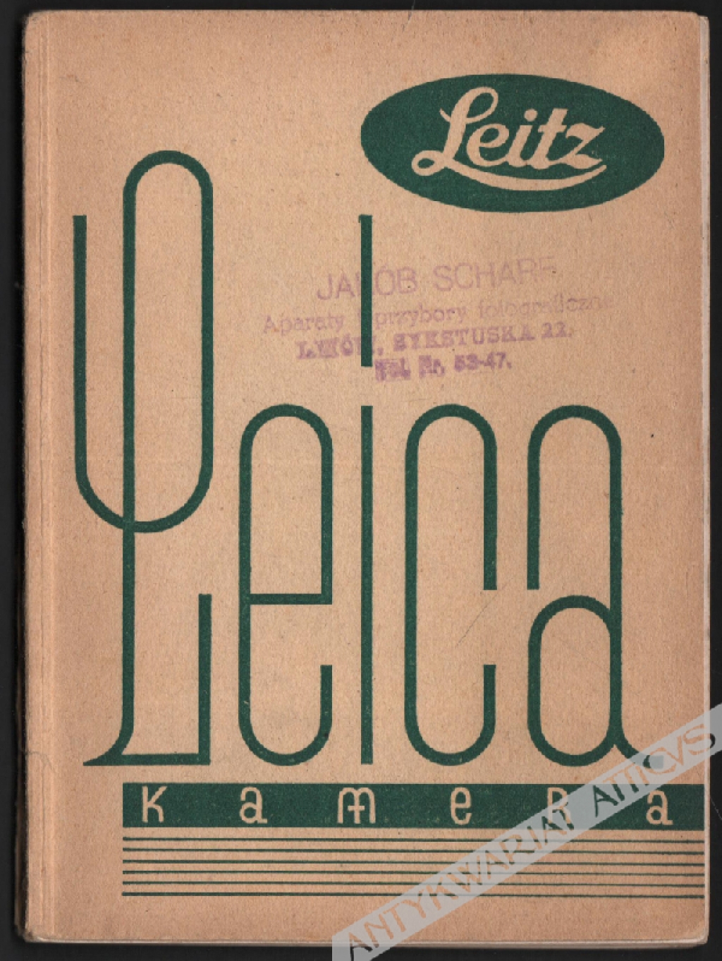 [katalog reklamowy] Leitz. Kamera Leica wraz z wszystkiemi przyborami i sprzętem pomocniczym