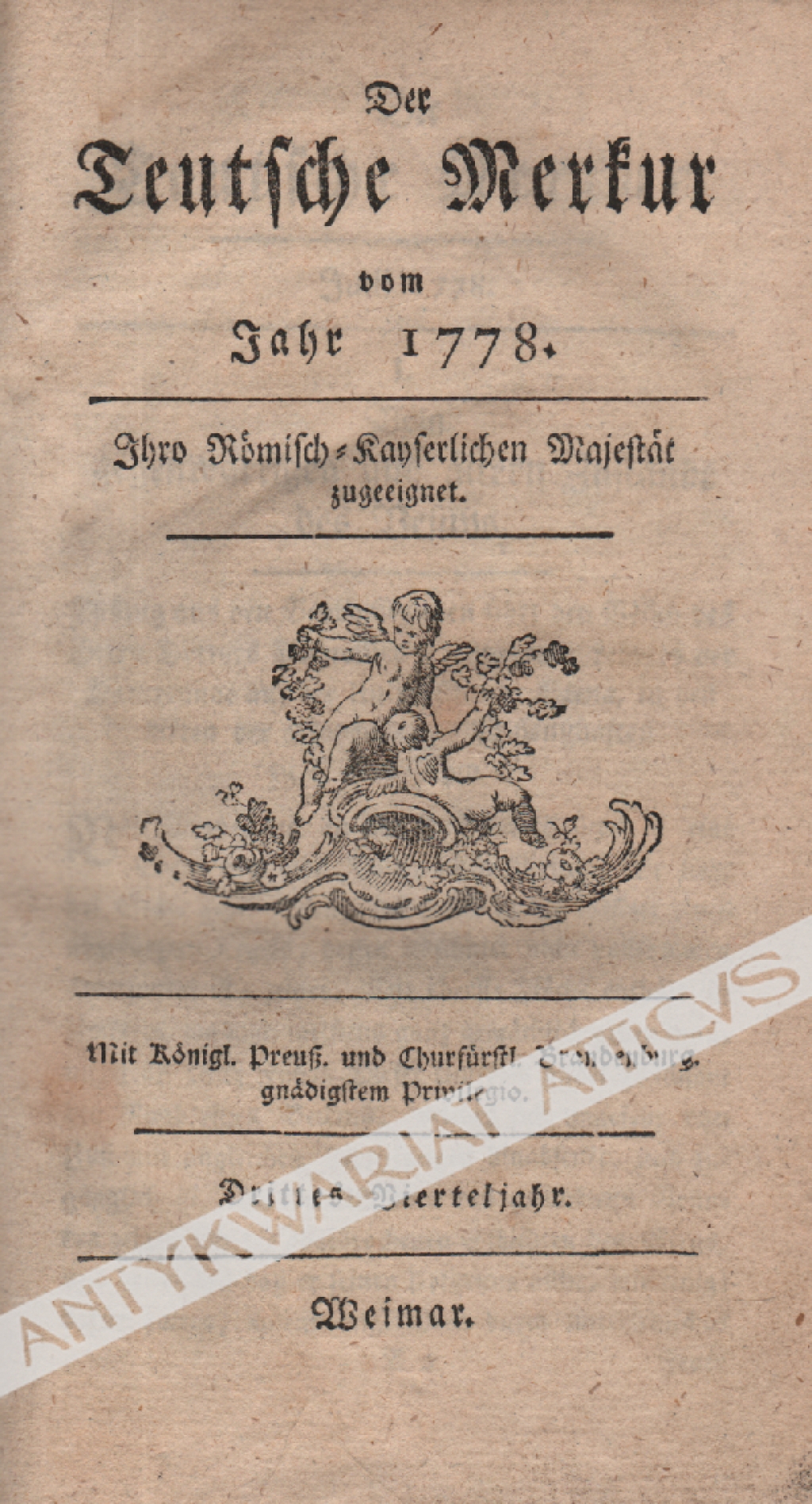 Der teutsche Merkur vom Jahr 1778, no 7-9 (Jul. - Sept.) [współoprawne]