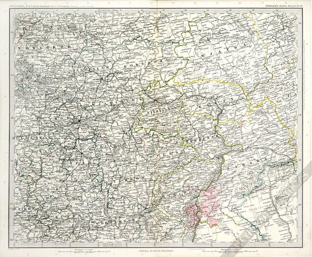 [mapa, 1891] Central-Russland [Rosja centralna]