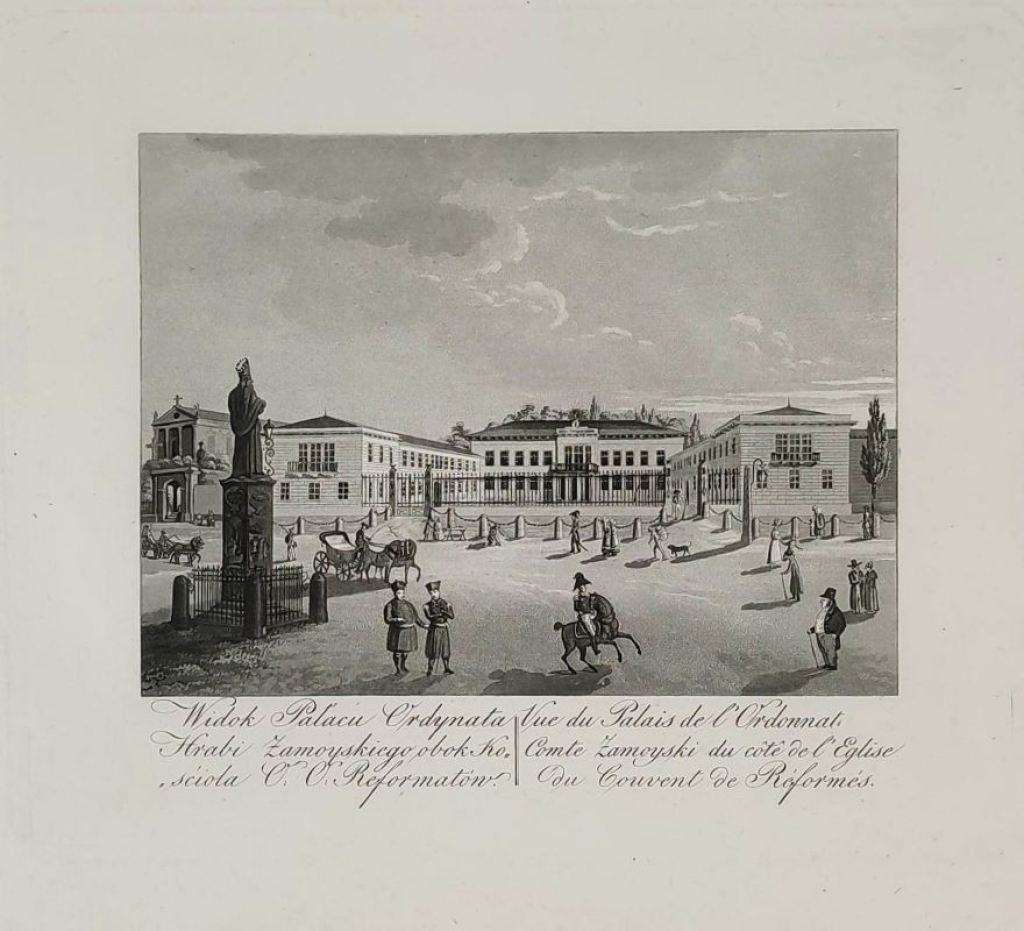 [rycina, 1830] Widok Pałacu Ordynata Hrabi Zamoyskiego ...