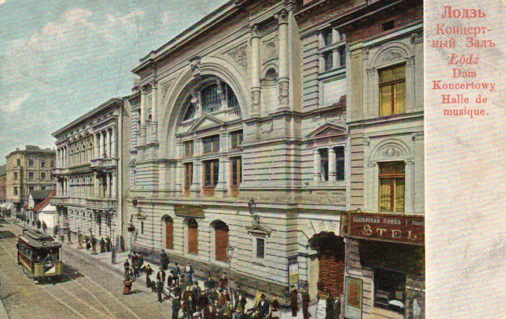 [pocztówka, 1916] Łódź. Dom Koncertowy. Halle de musique.