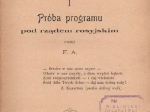 Rozmyślania polityczne: cz. I. Próba programu pod rządem rosyjskim przez F. A.[współoprawne] zGłos z ludu w kwestyi polskiej, napisał Chłop.[współoprawne z]Antoni OSUCHOWSKI, Polacy i polityka wynaradawiająca[współoprawne z]Ludwik KULCZYCKI, Narodowa Demo