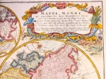 [mapa, świat, 1746] Mappe-monde, qui represente les deux hémispheres, scavoir celui de l'orient et celui de l'occident tirée des quatre cartes générales de feu M. le professeur Hasius