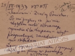 [karta pocztowa, Witkacy, autograf] Karta pocztowa od S.I. Witkiewicza do Sergiusza Czeremisinowa, datowana 24.VII.1933