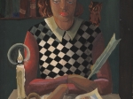 Autoportret z książką i sową (1928)