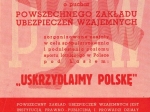 [mini plakat, ok. 1938] Zawody lotnicze o puchar Powszechnego Zakładu Ubezpieczeń Wzajemnych "Uskrzydlamy Polskę"