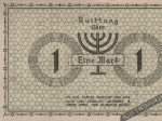 [banknot z getta w Łodzi, 1 marka, 1940] Quittung uber Eine Mark