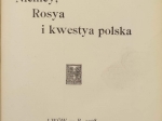 Niemcy, Rosya i kwestya Polska  [pierwodruk]